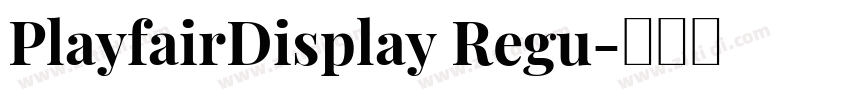 PlayfairDisplay Regu字体转换
